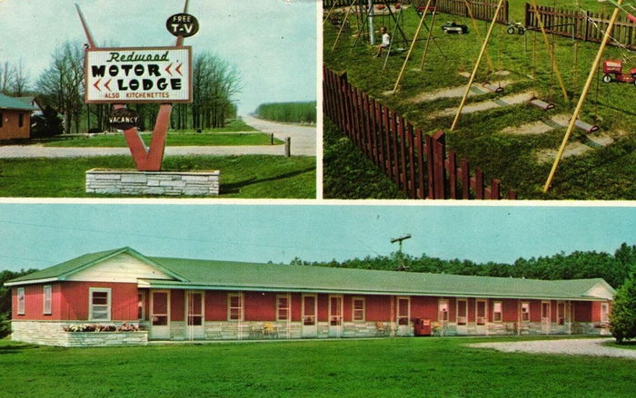 Great Escape Motor Lodge (Redwoood Motor Lodge) - Vintage Postcard